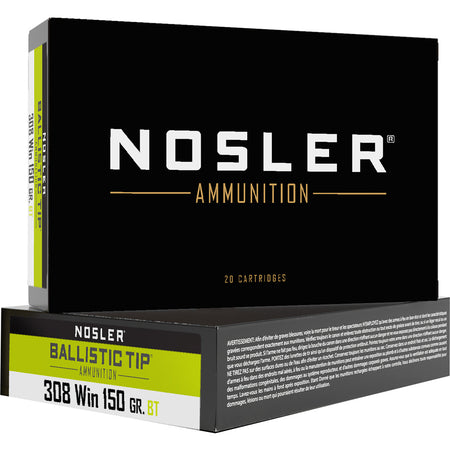 Nosler .308 Win / 7.62x51mm  Spitzer Ballistic Tip Varmint 150 Grain 20/Box