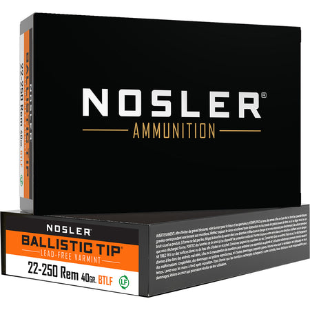 Nosler .22-250 Remington Varmint Ballistic Tip Lead Free Ballistic Tip 40 Grain 20/Box