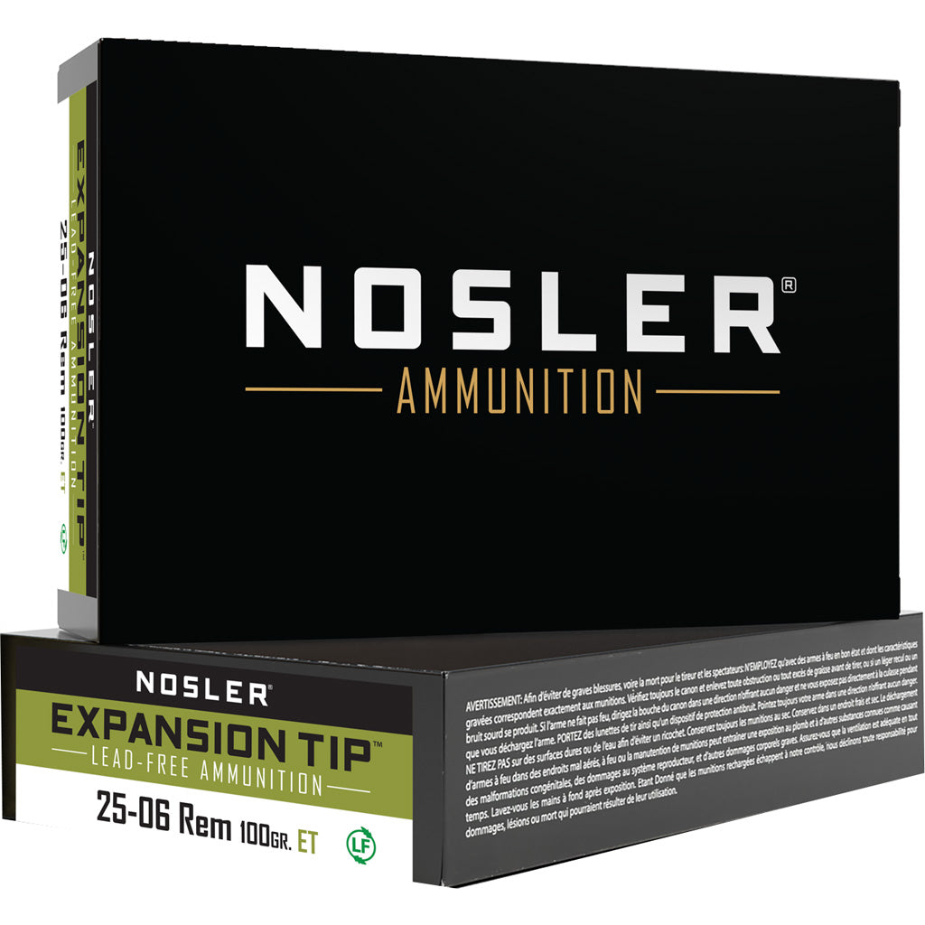 Nosler .25-06 Remington Expansion Tip E-Tip Lead-Free 100 Grain 20/Box