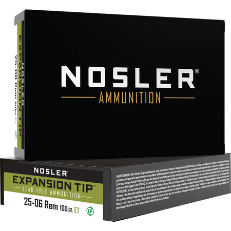 Nosler .25-06 Remington Expansion Tip E-Tip Lead-Free 100 Grain 20/Box