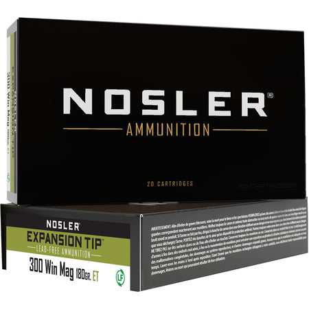 Nosler .300 Winchester Mag Expansion Tip E-Tip Lead-Free 180 Grain 20/Box