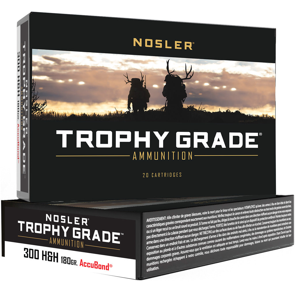 Nosler .300 H&H Mag Trophy Grade Nosler AccuBond 180 Grain 20/Box