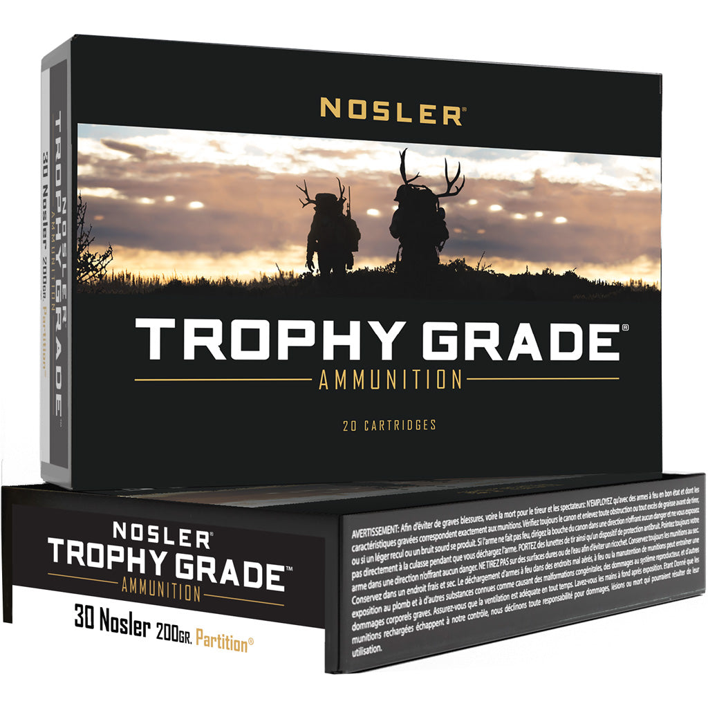 Nosler .30 Nosler Trophy Grade Partition Soft Point 200 Grain 20/Box