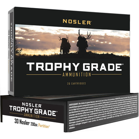 Nosler .30 Nosler Trophy Grade Partition Soft Point 200 Grain 20/Box