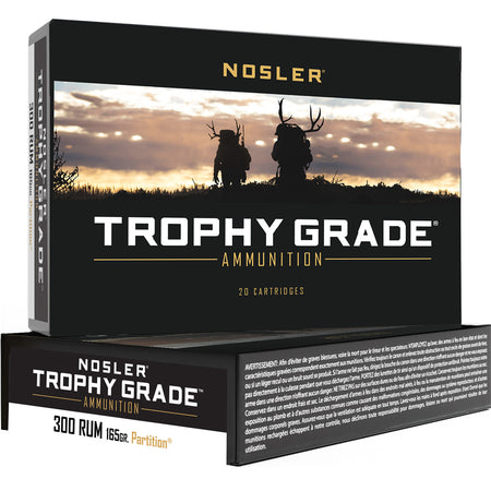 Nosler .300 RUM Trophy Grade Nosler Spitzer Partition 165 Grain 20/Box