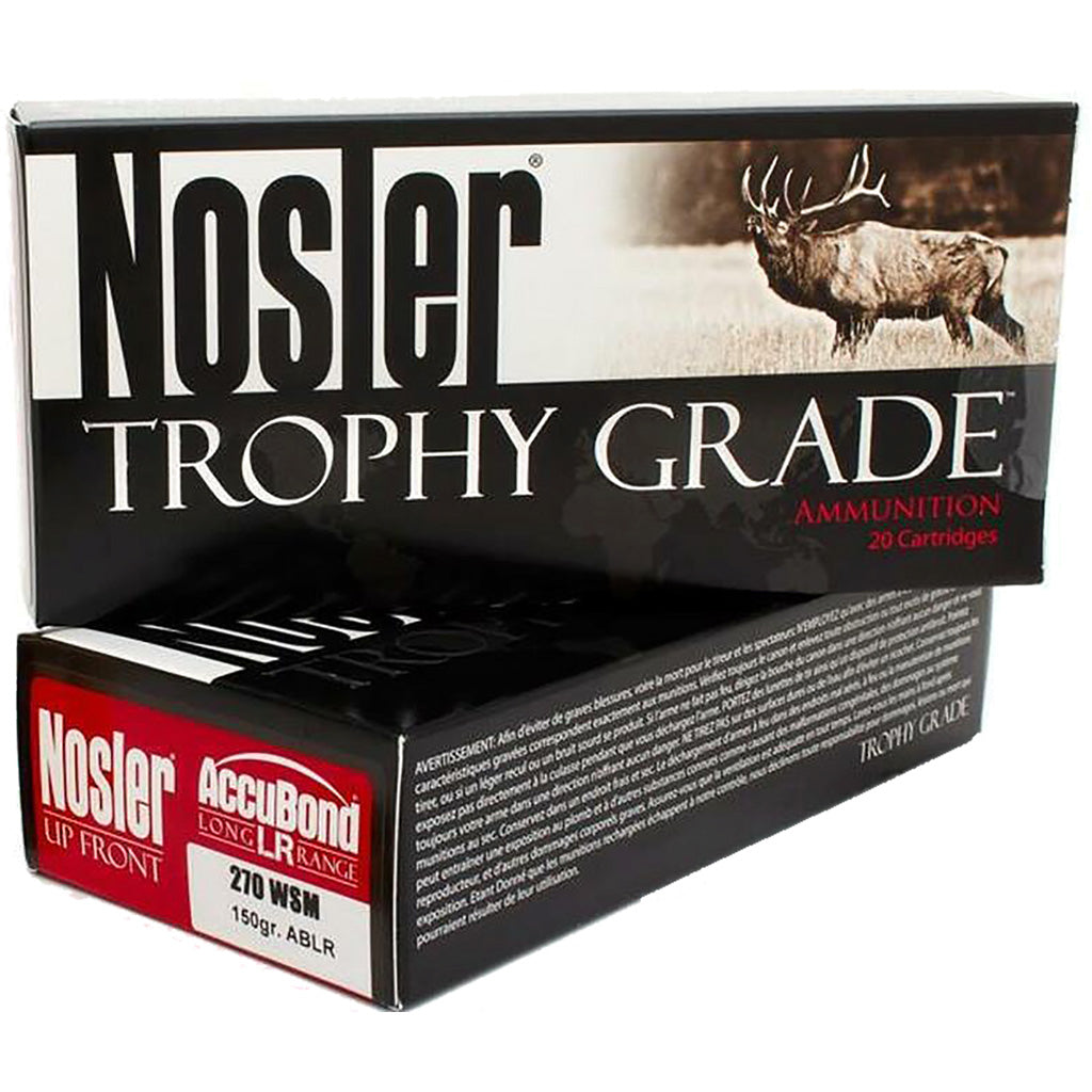 Nosler .270 WSM Trophy Grade Nosler Spitzer AccuBond Long Range 150 Grain 20/Box