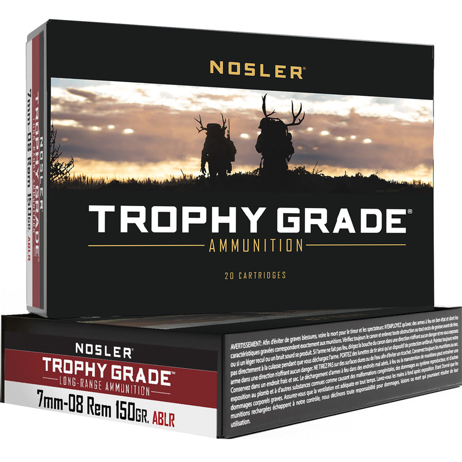Nosler 7mm-08 Remington Trophy Grade AccuBond Long Range 150 Grain 20/Box