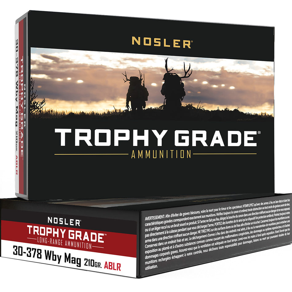 Nosler .30-378 Weatherby Mag Trophy Grade Nosler Spitzer AccuBond Long Range 210 Grain 20/Box