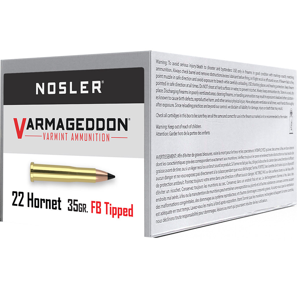 Nosler .22 Hornet Varmageddon Flat Base Tipped 35 Grain 50/Box