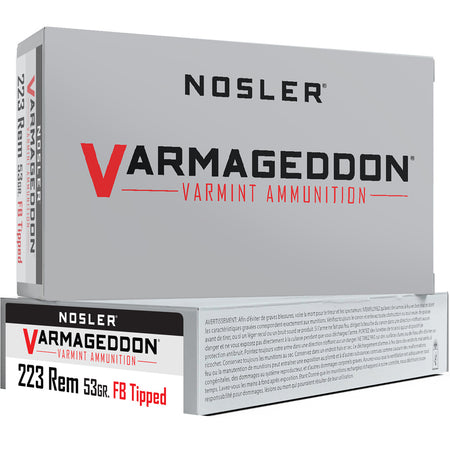 Nosler .223 Remington Varmageddon Flat Base Tipped 53 Grain 20/Box
