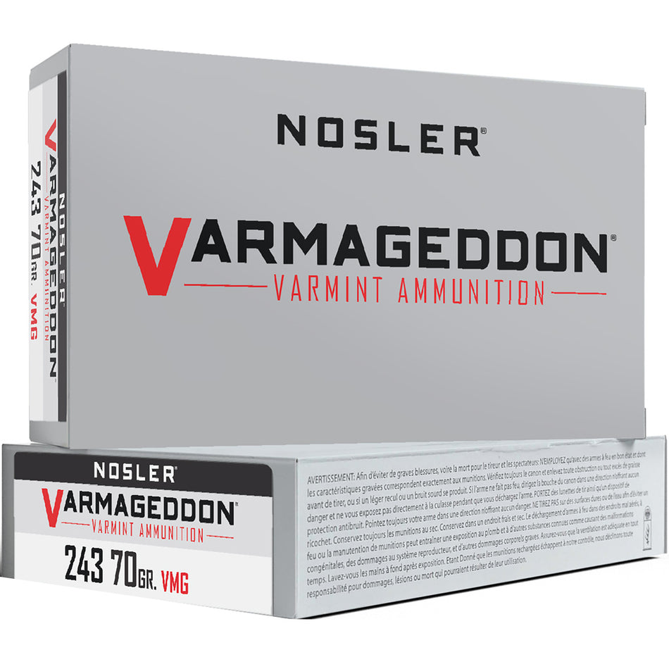 Nosler .243 Winchester Varmageddon FB TIPPED 70 Grain 20/Box
