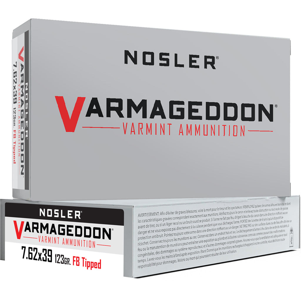 Nosler 7.62x39mm Varmageddon FB TIPPED 123 Grain 20/Box