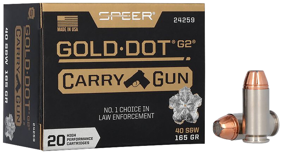 Speer .40 S&W Gold Dot Carry Gun Hollow Point 165 Grain 20/Box