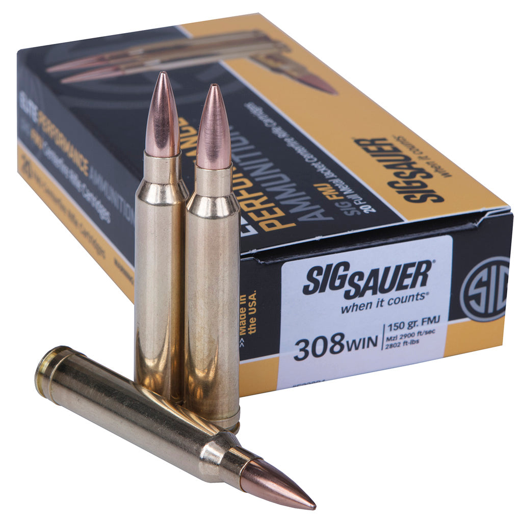 Sig Sauer .308 Win / 7.62x51mm Elite Performance Full Metal Jacket 150 Grain 20/Box
