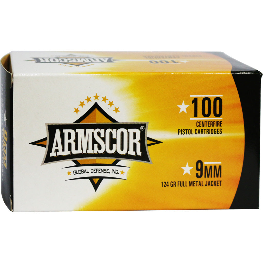Armscor 9mm Luger / Parabellum Value Pack Full Metal Jacket 124 Grain 100/Box