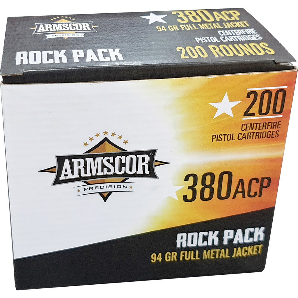 Armscor .380 ACP/Auto Rock Pack Full Metal Jacket 95 Grain 200/Box