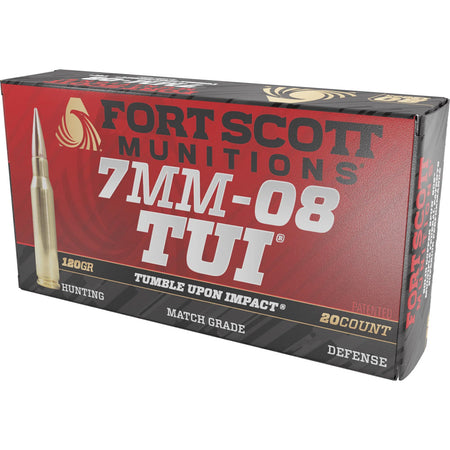 Fort Scott Munitions 7mm-08 Remington Tumble Upon Impact (TUI) Solid Copper Spun 120 Grain 20/Box