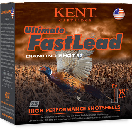 Kent Cartridge 12 Gauge Ultimate Fast Lead Diamond Shot Upland #4 1-1/4 oz 2.75 in 25/Box