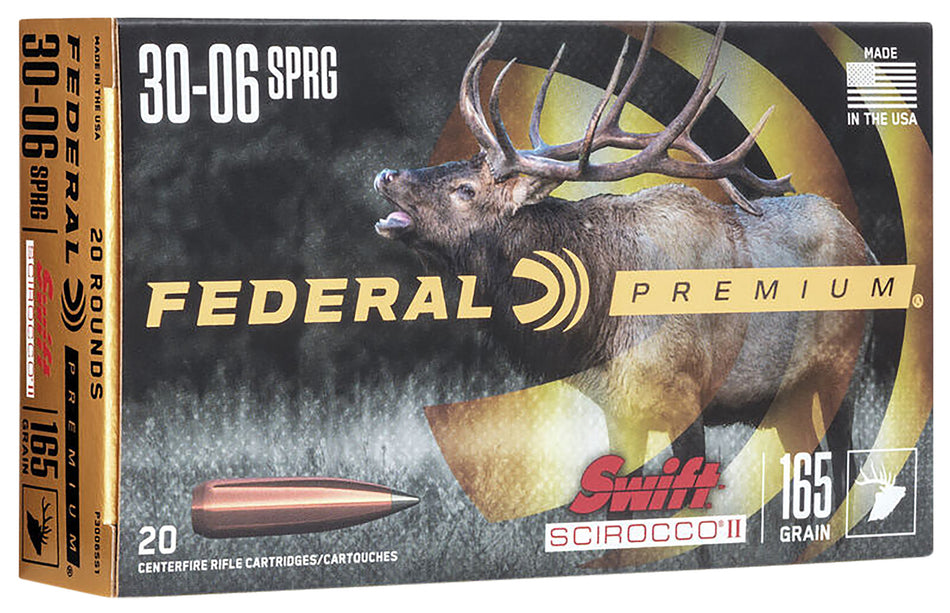 Federal .30-06 Springfield Premium Swift Scirocco II 165 Grain 20/Box