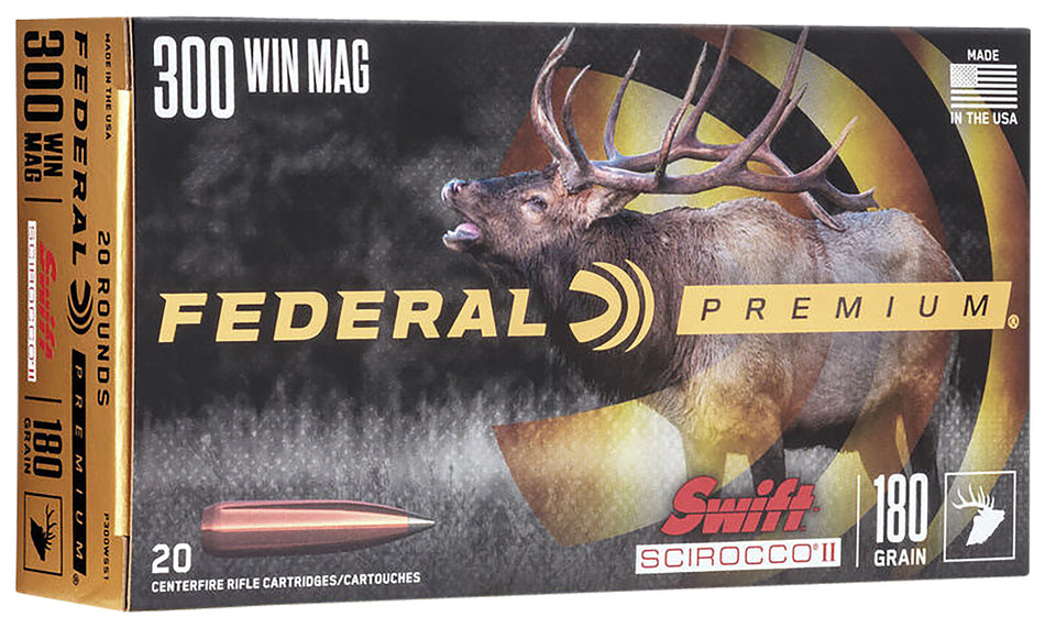 Federal .300 Winchester Mag Premium Swift Scirocco II 180 Grain 20/Box