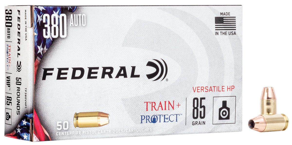 Federal .380 ACP/Auto Train & Protect Versatile Hollow Point 85 Grain 50/Box