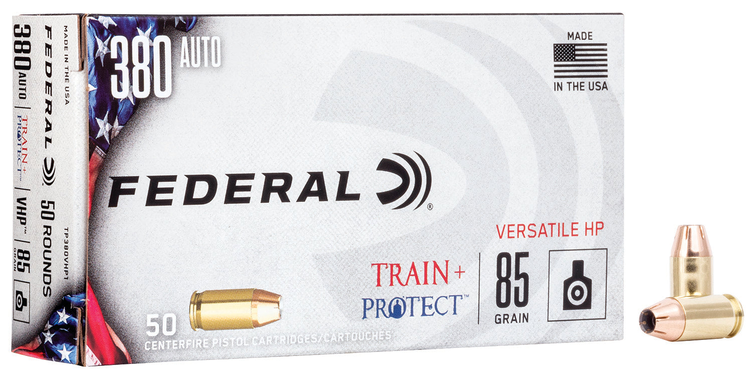 Federal .380 ACP/Auto Train & Protect Versatile Hollow Point 85 Grain 50/Box