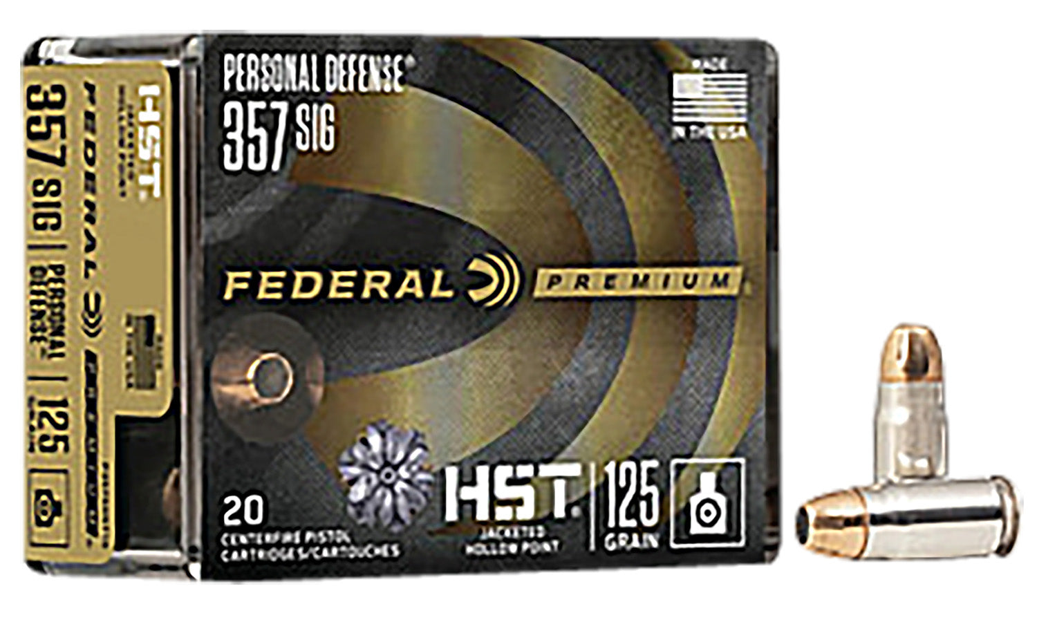 Federal .357 Sig Premium Personal Defense HST Jacketed Hollow Point 125 Grain 20/Box