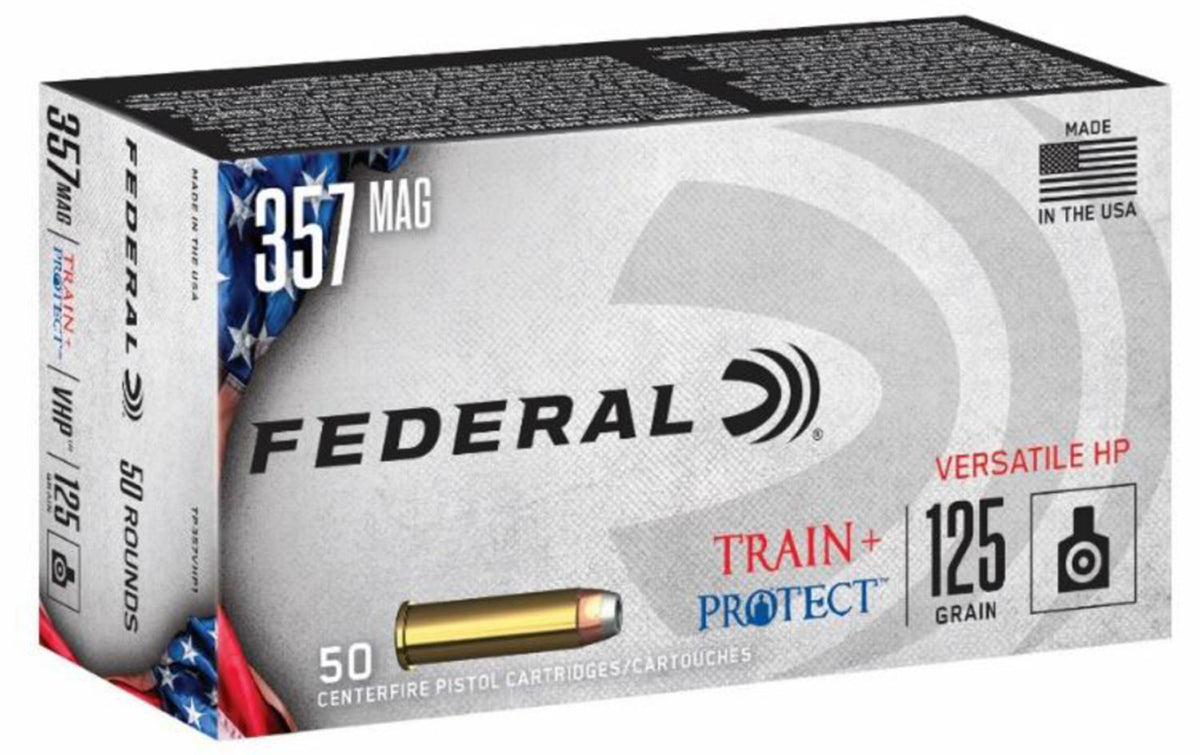 Federal .357 Magnum Train & Protect Versatile Hollow Point 125 Grain 50/Box