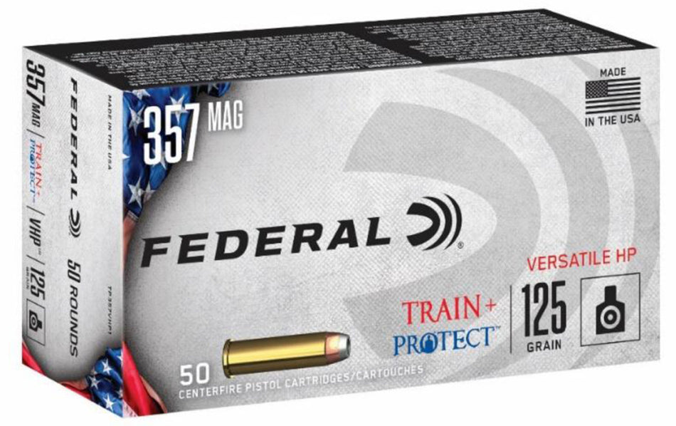 Federal .357 Magnum Train & Protect Versatile Hollow Point 125 Grain 50/Box