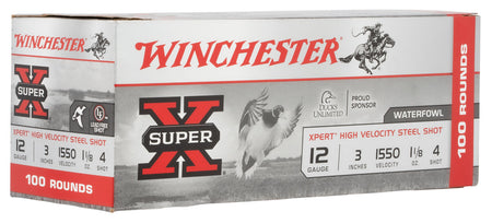 Winchester 12 Gauge XPERT STEEL HIgh Velocity Value Pack #4 1-1/8 oz 3 in 100/Box