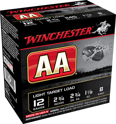Winchester 12 Gauge AA Target Light Target Value Pack #8 1-1/8 oz 2.75 in 100/Box