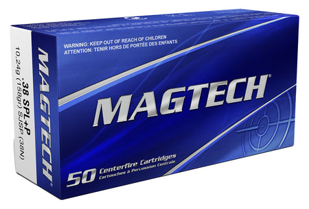 Magtech .38 Special Range/Training Semi Jacketed Soft Point 158 Grain 50/Box
