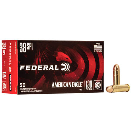 Federal .38 Special American Eagle Full Metal Jacket 130 Grain 50/Box