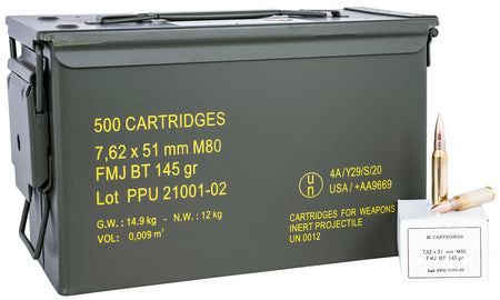 Prvi Partizan .308 Win / 7.62x51mm Rangemaster Ammo Can Full Metal Jacket Boat Tail 145 Grain 500/Box