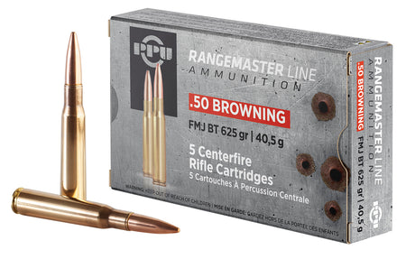 Prvi Partizan .50 BMG Rangemaster Full Metal Jacket 625 Grain 5/Box [Item 2026]