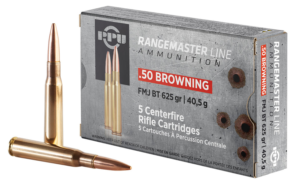 Prvi Partizan .50 BMG Rangemaster Full Metal Jacket 625 Grain 5/Box [Item 2026]