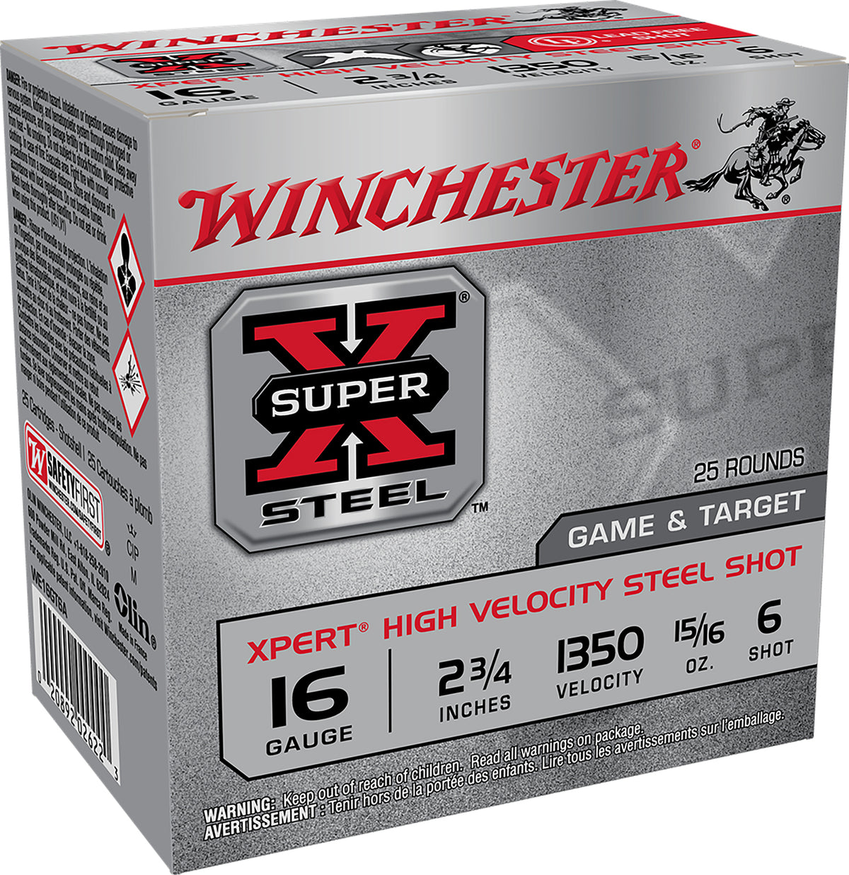 Winchester 16 Gauge Xpert Game & Target HIgh Velocity #6 15/16 oz 2.75 in 25/Box