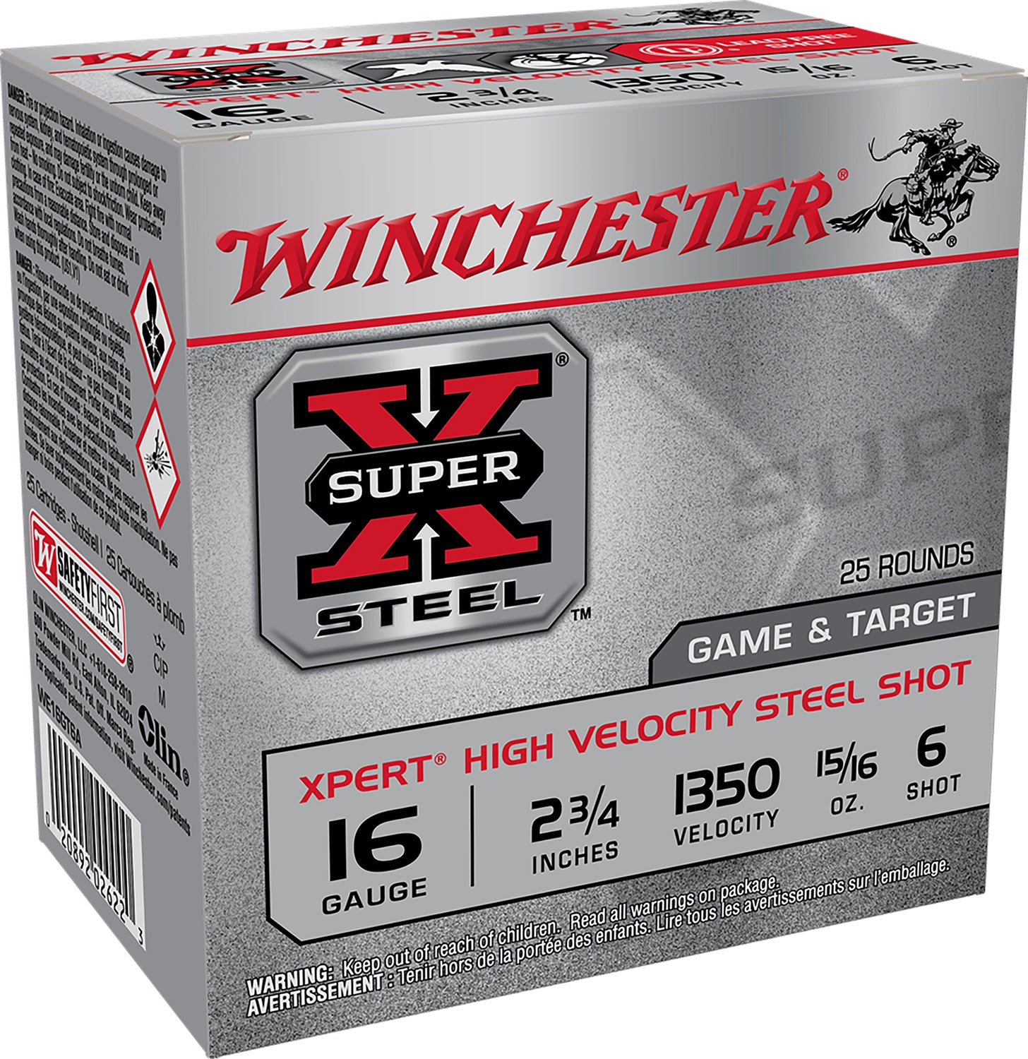 Winchester 16 Gauge Xpert Game & Target HIgh Velocity #6 15/16 oz 2.75 in 25/Box
