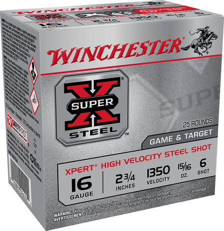 Winchester 16 Gauge Xpert Game & Target HIgh Velocity #6 15/16 oz 2.75 in 25/Box