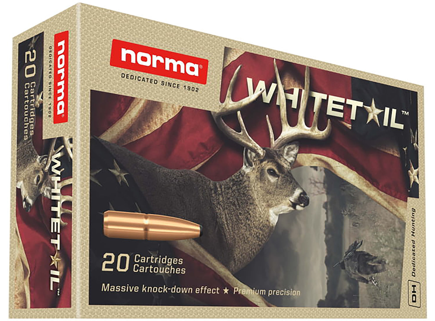 Norma .308 Win / 7.62x51mm Whitetail Pointed Soft Point 150 Grain 20/Box [Item 2997]