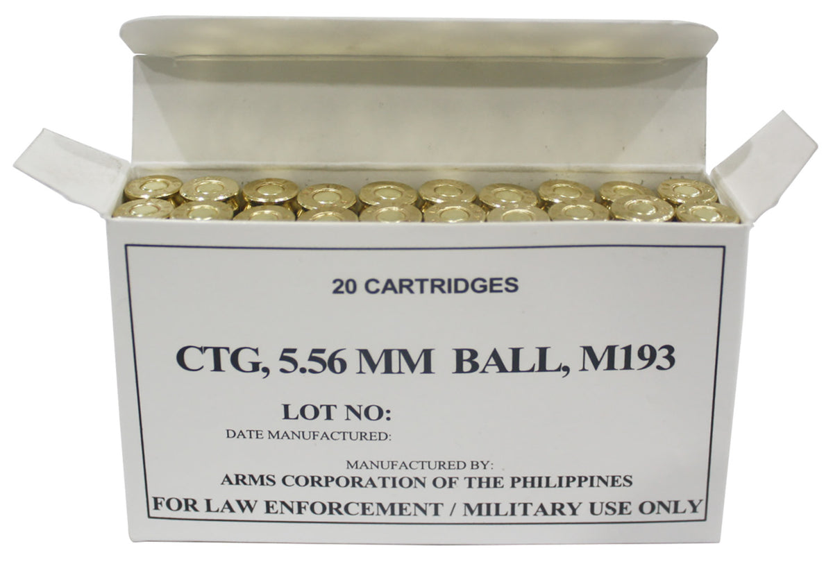 Armscor 5.56x45mm NATO Precision M193 Full Metal Jacket 55 Grain 20/Box