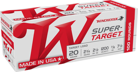 Winchester 20 Gauge USA Super-Target #7.5 7/8 oz 2.75 in 100/Box