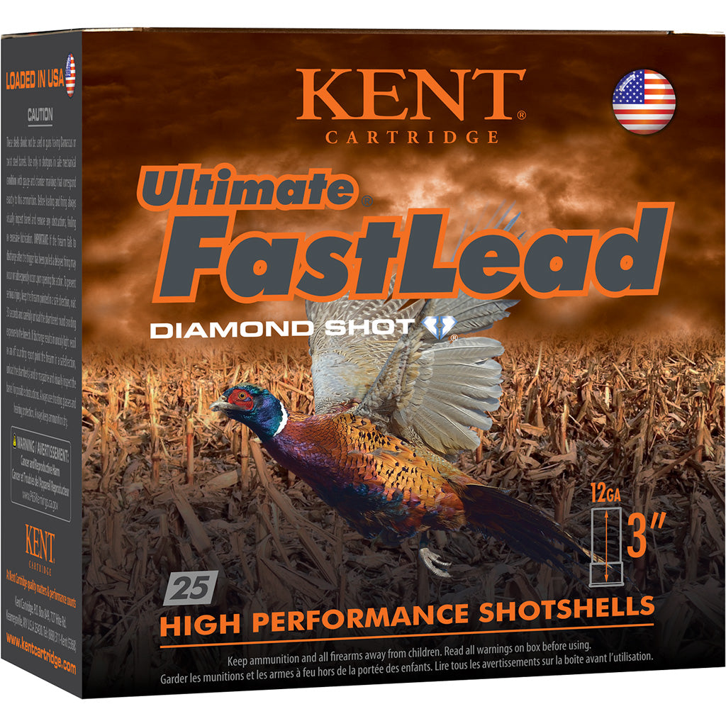 Kent Cartridge 12 Gauge Ultimate Fast Lead Diamond Shot Upland #6 1-3/4 oz 3 in 25/Box