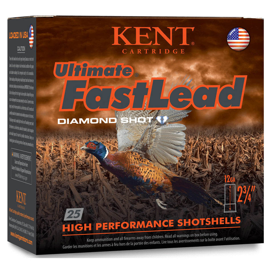 Kent Cartridge 12 Gauge Ultimate Fast Lead Diamond Shot Upland #7.5 1-1/4 oz 2.75 in 25/Box