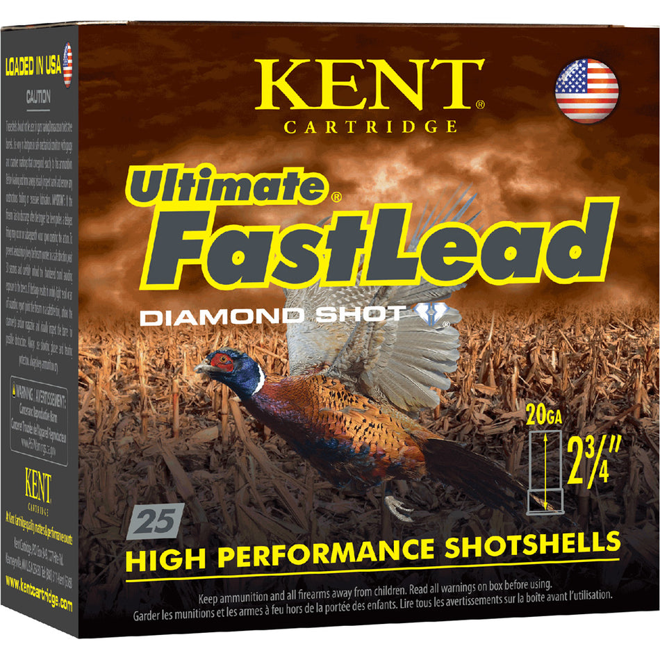 Kent Cartridge 20 Gauge Ultimate Fast Lead Diamond Shot Upland #6 1-1/4 oz 3 in 25/Box