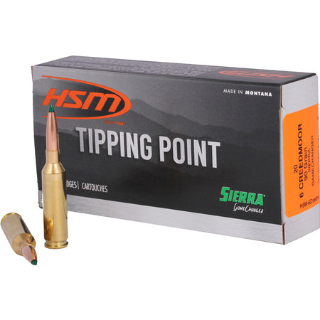 HSM 6mm Creedmoor Tipping Point Sierra GameChanger 90 Grain 20/Box