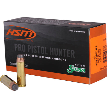 HSM .454 Casull Pro Pistol Jacketed Soft Point 300 Grain 50/Box
