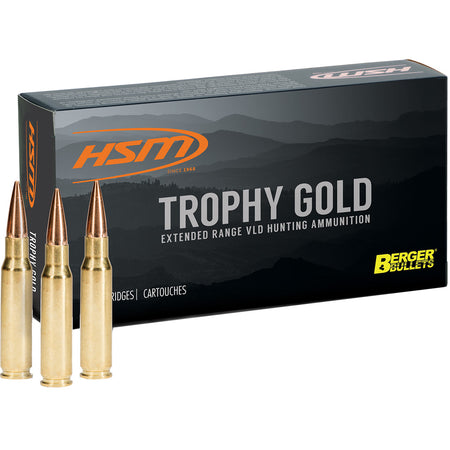 HSM 6mm Remington Trophy Gold Berger VLD 87 Grain 20/Box