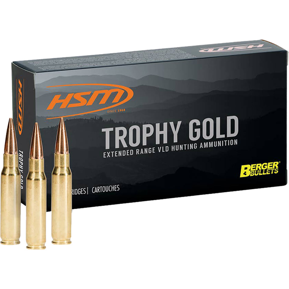 HSM 7mm Remington Mag Trophy Gold Berger VLD 140 Grain 20/Box