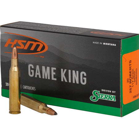 HSM .257 Roberts Game King Spitzer Boat Tail 117 Grain 20/Box